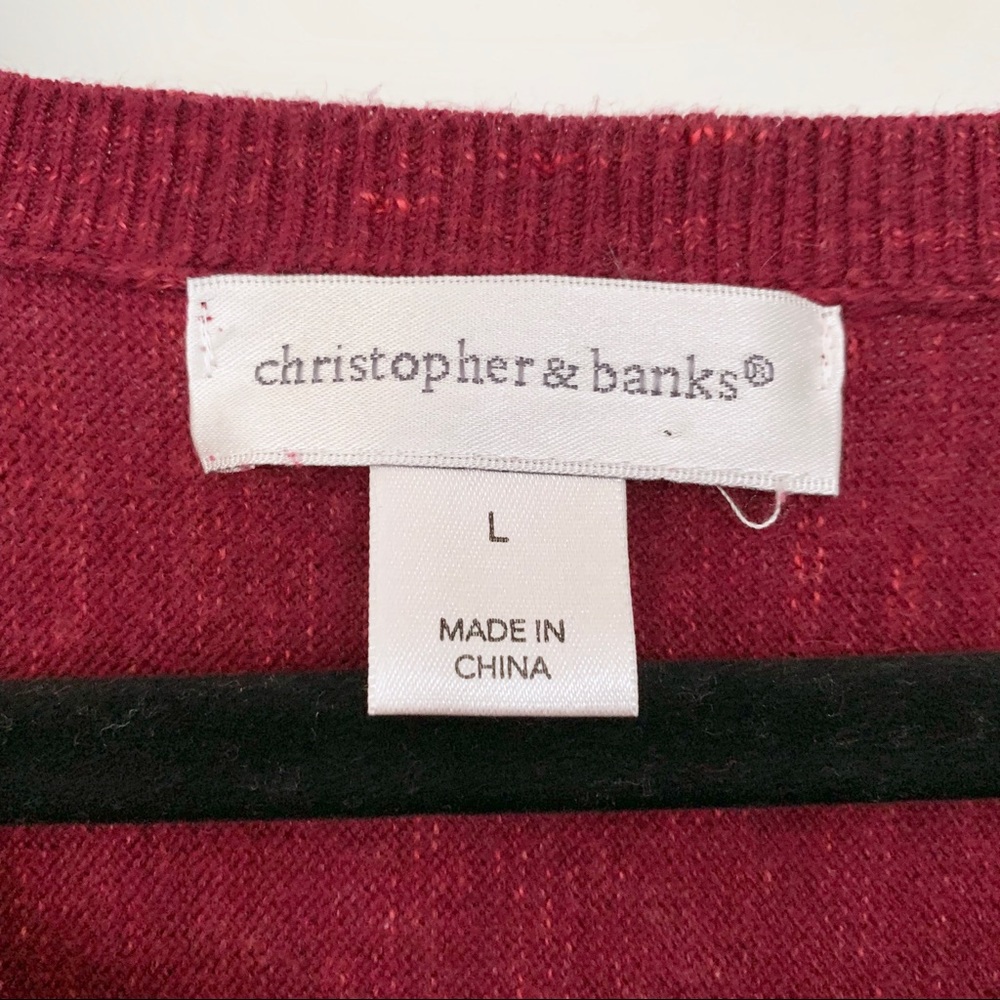 Christopher & Banks Maroon Sweater - Picture 5 of 7